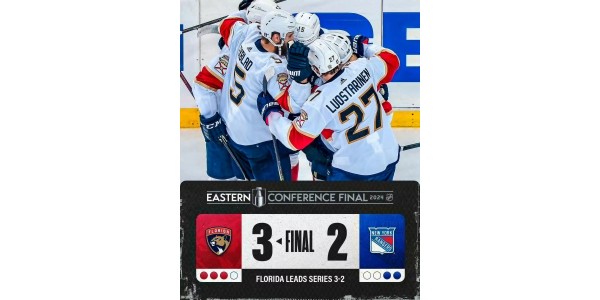 Der entscheidende Kampf, der Playoff-Wettbewerb zwischen den Panthers und den Rangers